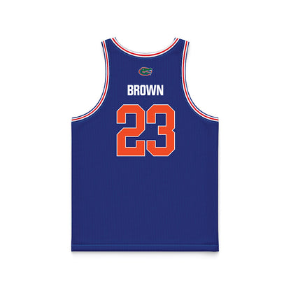 Florida - NCAA Men's Basketball : AJ Brown - Royal NCAA® March Madness® 2025 Jersey Basketball Jersey-1