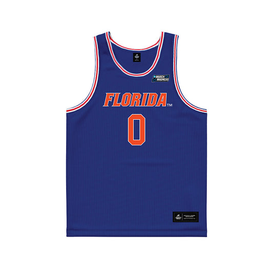 Florida - NCAA Men's Basketball : Johnuel Fland - Royal NCAA® March Madness® 2025 Jersey Basketball Jersey-0