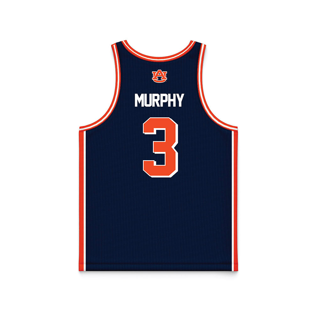 Auburn - NCAA Men's Basketball : KeShawn Murphy - (Navy) NCAA® March Madness® 2025 Jersey Basketball Jersey-3