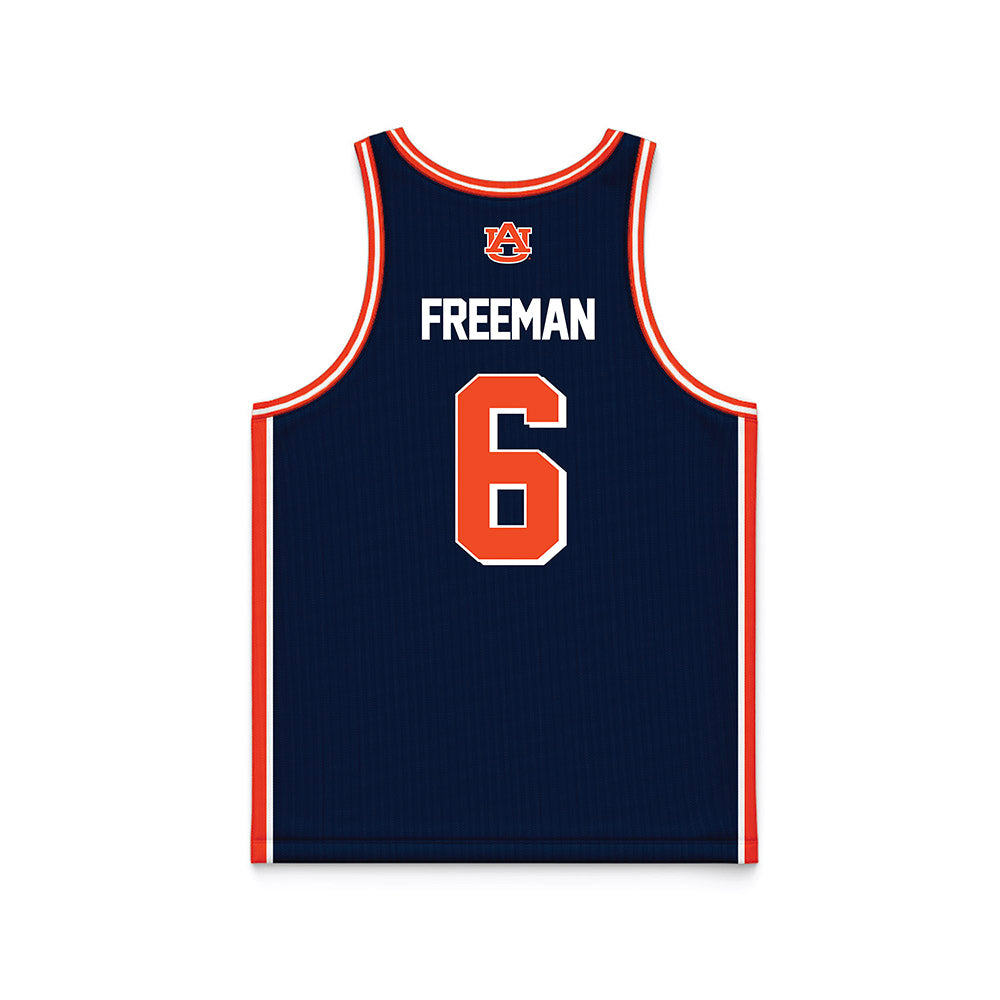 Auburn - NCAA Men's Basketball : Elyjah Freeman - (Navy) NCAA® March Madness® 2025 Jersey Basketball Jersey-2