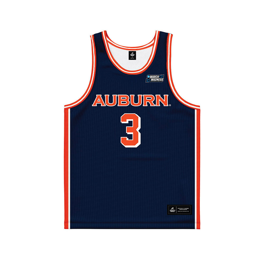 Auburn - NCAA Men's Basketball : KeShawn Murphy - (Navy) NCAA® March Madness® 2025 Jersey Basketball Jersey-0
