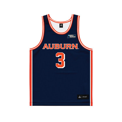 Auburn - NCAA Men's Basketball : KeShawn Murphy - (Navy) NCAA® March Madness® 2025 Jersey Basketball Jersey-0