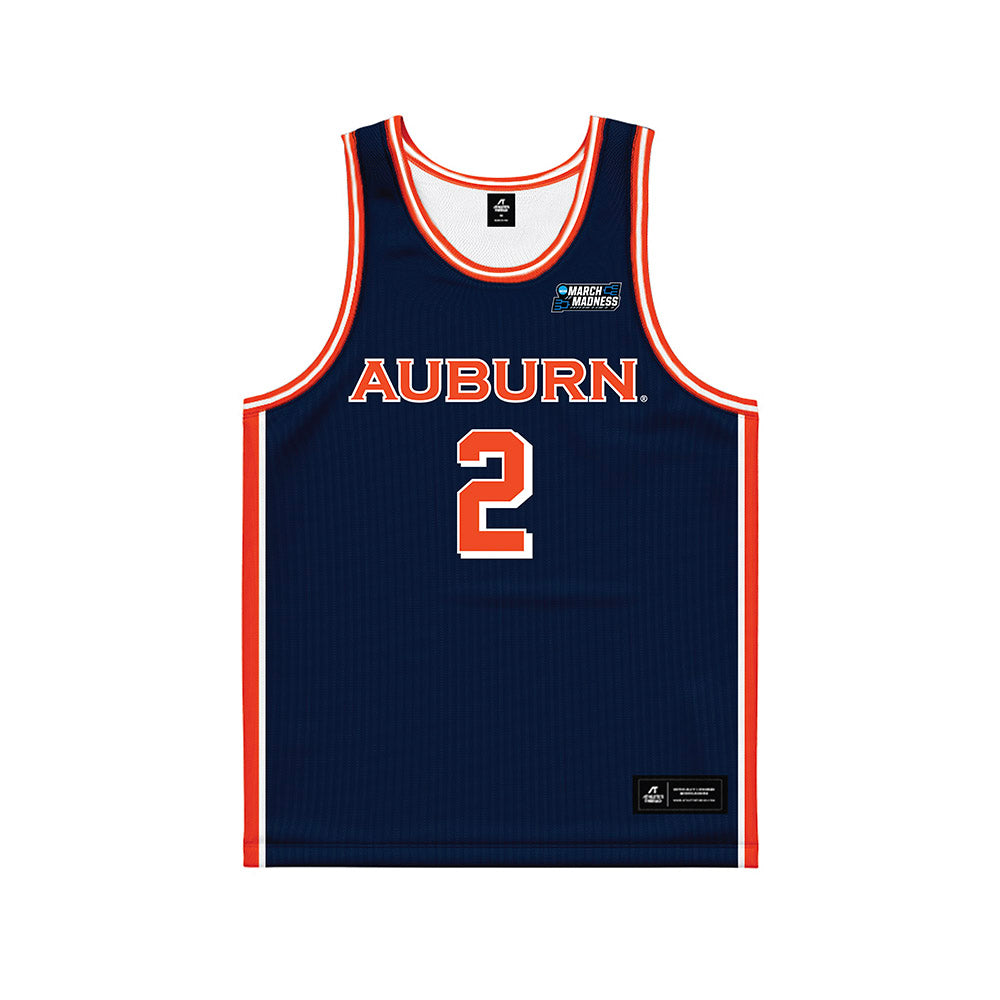 Auburn - NCAA Men's Basketball : Abdul Bashir - (Navy) NCAA® March Madness® 2025 Jersey Basketball Jersey-1