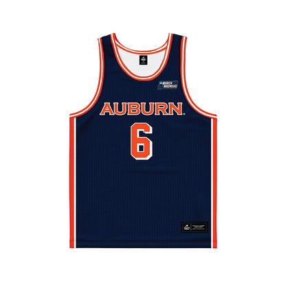 Auburn - NCAA Men's Basketball : Elyjah Freeman - (Navy) NCAA® March Madness® 2025 Jersey Basketball Jersey-0