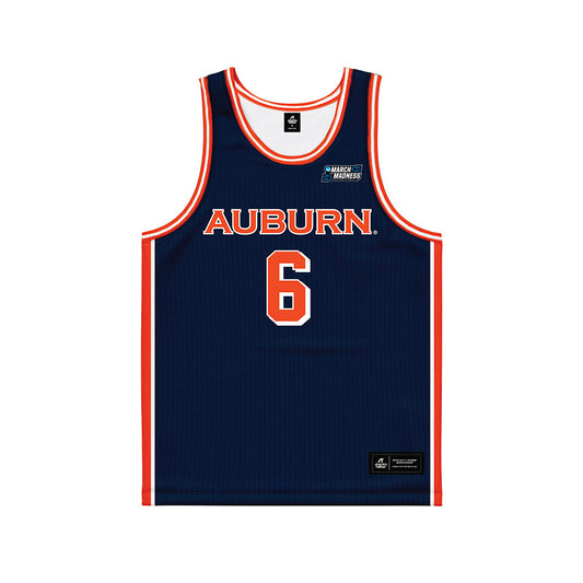 Auburn - NCAA Men's Basketball : Elyjah Freeman - (Navy) NCAA® March Madness® 2025 Jersey Basketball Jersey-0