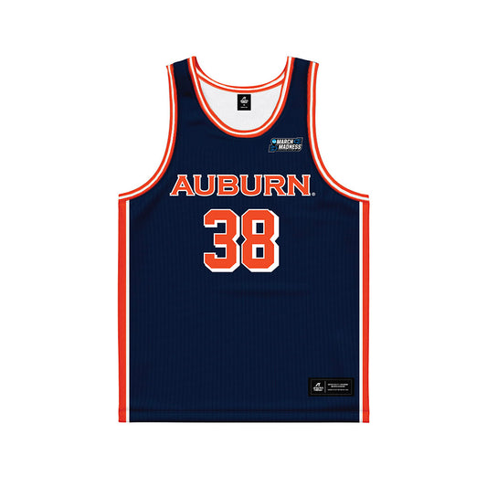 Auburn - NCAA Men's Basketball : Filip Jovic - (Navy) NCAA® March Madness® 2025 Jersey Basketball Jersey-0