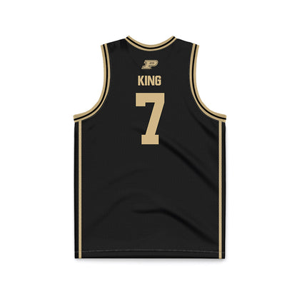 Purdue - NCAA Men's Basketball : Samuel King - NCAA® March Madness® 2025 Black Basketball Jersey-1