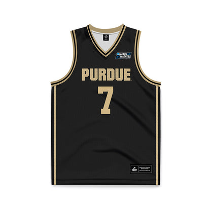 Purdue - NCAA Men's Basketball : Samuel King - NCAA® March Madness® 2025 Black Basketball Jersey-0