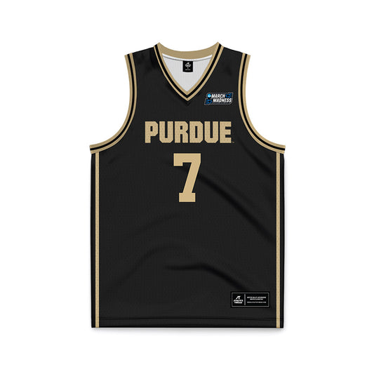 Purdue - NCAA Men's Basketball : Samuel King - NCAA® March Madness® 2025 Black Basketball Jersey-0