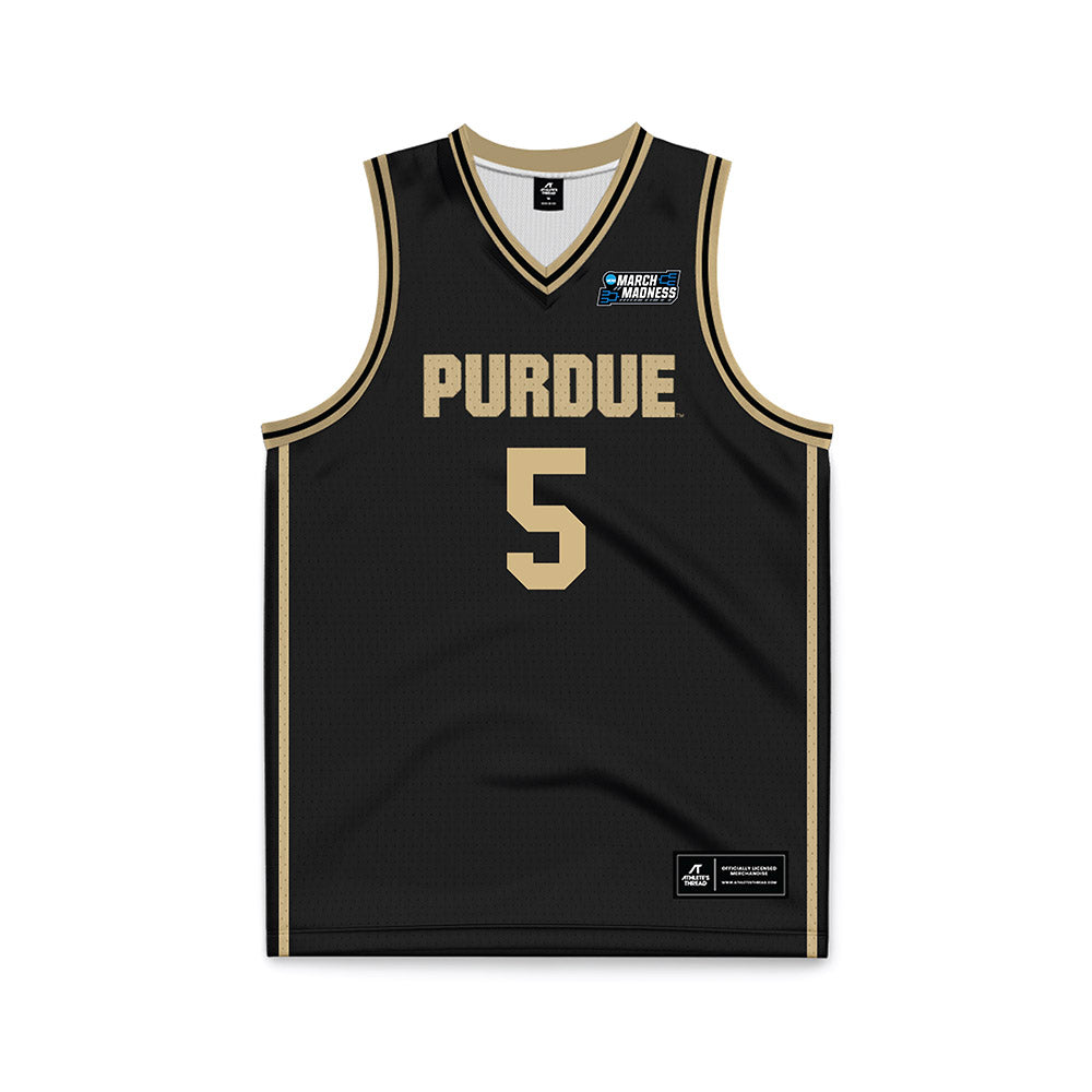 Purdue - NCAA Men's Basketball : Liam Murphy - NCAA® March Madness® 2025 Black Basketball Jersey-0