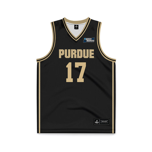 Purdue - NCAA Men's Basketball : Omer Mayer - NCAA® March Madness® 2025 Black Basketball Jersey-0