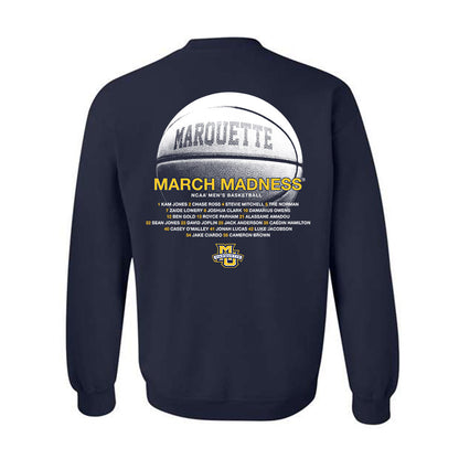 Marquette - NCAA Men's Basketball : - NCAA® March Madness® 2025 Roster Crewneck Sweatshirt-1