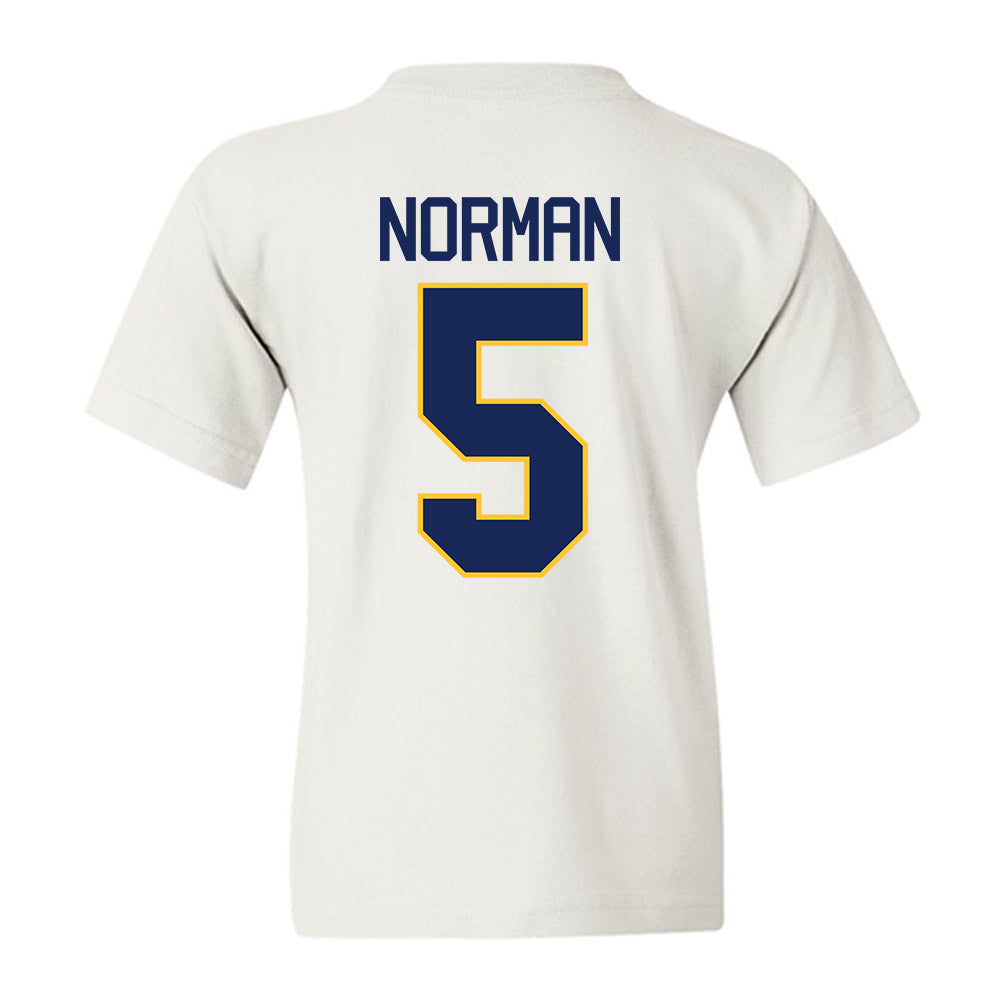 Marquette - NCAA Men's Basketball : Tre Norman - NCAA® March Madness® 2025 Shersey Youth T-Shirt-1