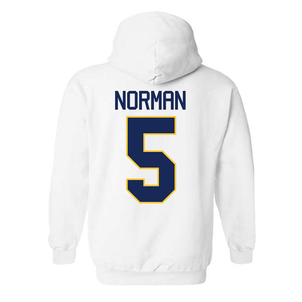 Marquette - NCAA Men's Basketball : Tre Norman - NCAA® March Madness® 2025 Shersey Hooded Sweatshirt-1