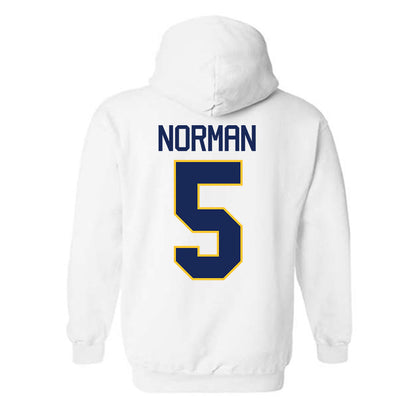Marquette - NCAA Men's Basketball : Tre Norman - NCAA® March Madness® 2025 Shersey Hooded Sweatshirt-1