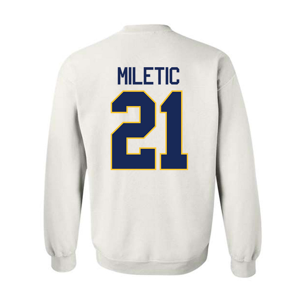 Marquette - NCAA Men's Basketball : Ian Miletic - NCAA® March Madness® 2025 Shersey Crewneck Sweatshirt-1