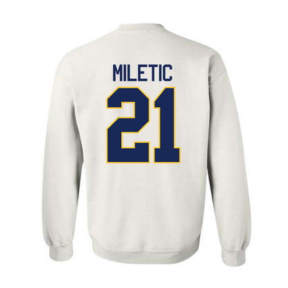 Marquette - NCAA Men's Basketball : Ian Miletic - NCAA® March Madness® 2025 Shersey Crewneck Sweatshirt-1