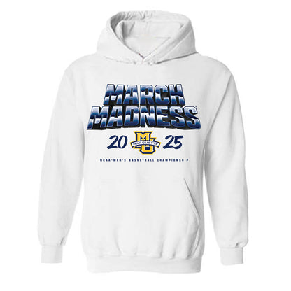 Marquette - NCAA Men's Basketball : Nigel James - NCAA® March Madness® 2025 Shersey Hooded Sweatshirt-0