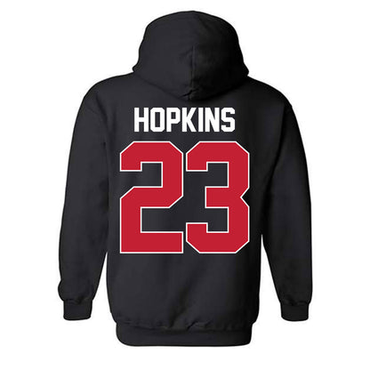 St. Johns - NCAA Men's Basketball : Bryce Hopkins - NCAA® March Madness® 2025 Shersey Hooded Sweatshirt-1
