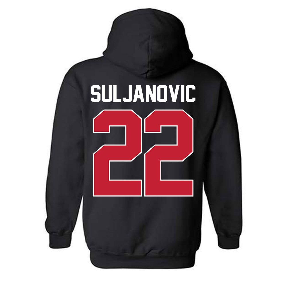St. Johns - NCAA Men's Basketball : Imran Suljanovic - NCAA® March Madness® 2025 Shersey Hooded Sweatshirt-1