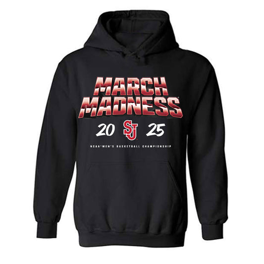 St. Johns - NCAA Men's Basketball : Fotis Konstantinidis - NCAA® March Madness® 2025 Shersey Hooded Sweatshirt-0