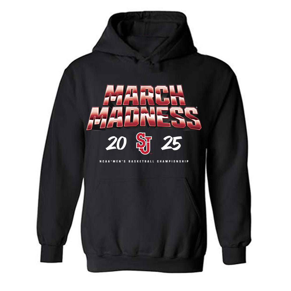 St. Johns - NCAA Men's Basketball : Bryce Hopkins - NCAA® March Madness® 2025 Shersey Hooded Sweatshirt-0