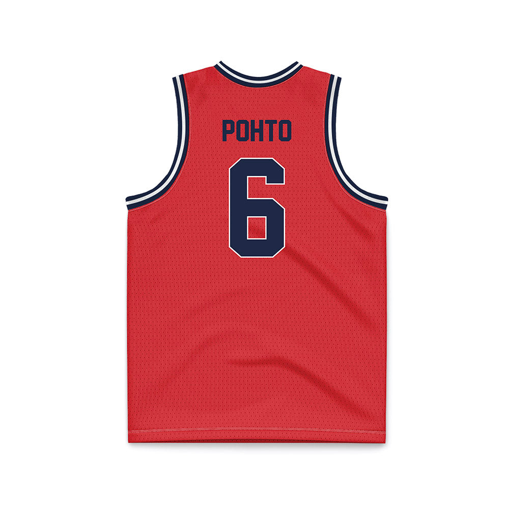St. Johns - NCAA Men's Basketball : Casper Pohto - Red NCAA® March Madness® 2025 Basketball Jersey-1
