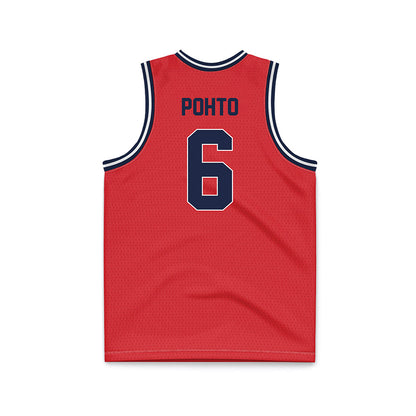 St. Johns - NCAA Men's Basketball : Casper Pohto - Red NCAA® March Madness® 2025 Basketball Jersey-1