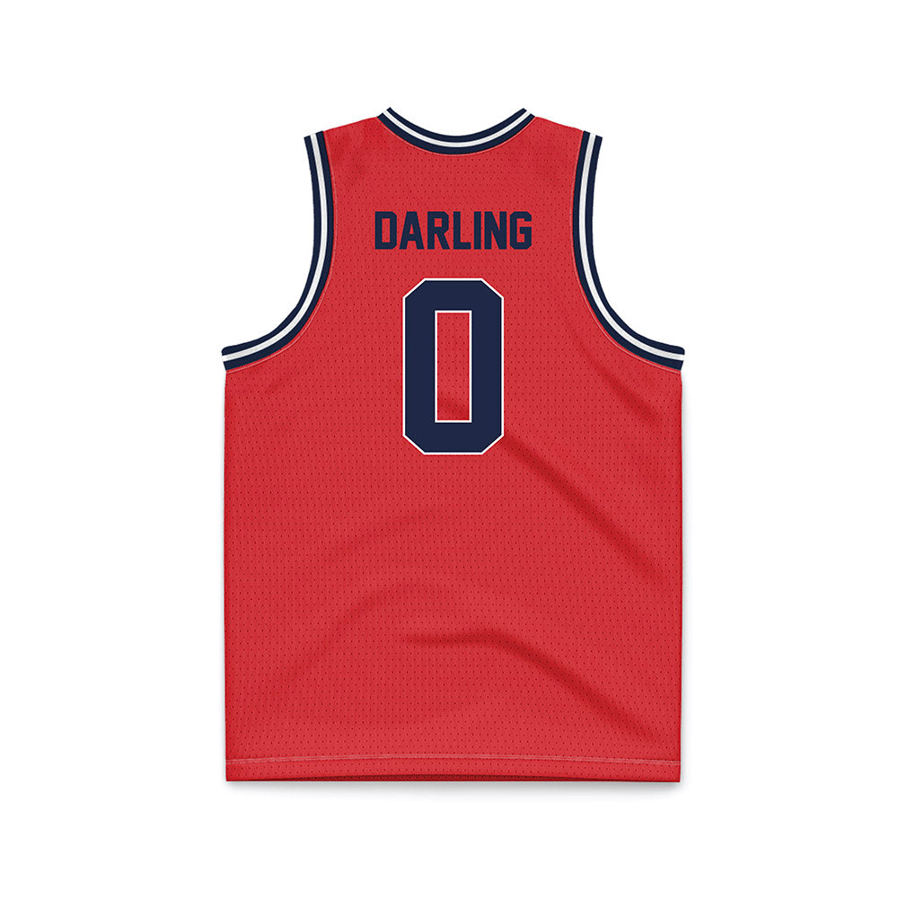 St. Johns - NCAA Men's Basketball : Dylan Darling - Red NCAA® March Madness® 2025 Basketball Jersey-1