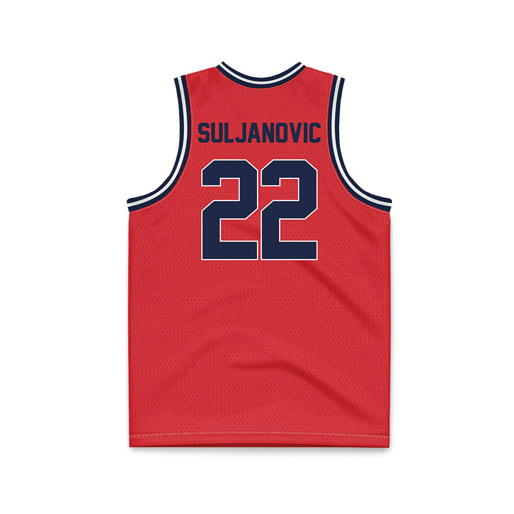 St. Johns - NCAA Men's Basketball : Imran Suljanovic - Red NCAA® March Madness® 2025 Basketball Jersey-1