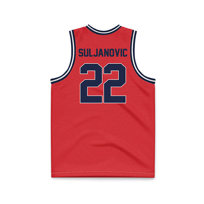 St. Johns - NCAA Men's Basketball : Imran Suljanovic - Red NCAA® March Madness® 2025 Basketball Jersey-1
