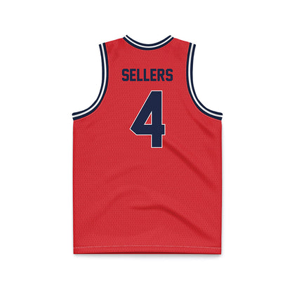 St. Johns - NCAA Men's Basketball : Oziyah Sellers - Red NCAA® March Madness® 2025 Basketball Jersey-1