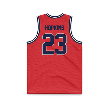 St. Johns - NCAA Men's Basketball : Bryce Hopkins - Red NCAA® March Madness® 2025 Basketball Jersey-1