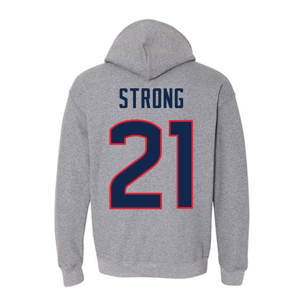 UConn - NCAA Women's Basketball : Sarah Strong - NCAA® March Madness® 2025 Shersey Hooded Sweatshirt-1