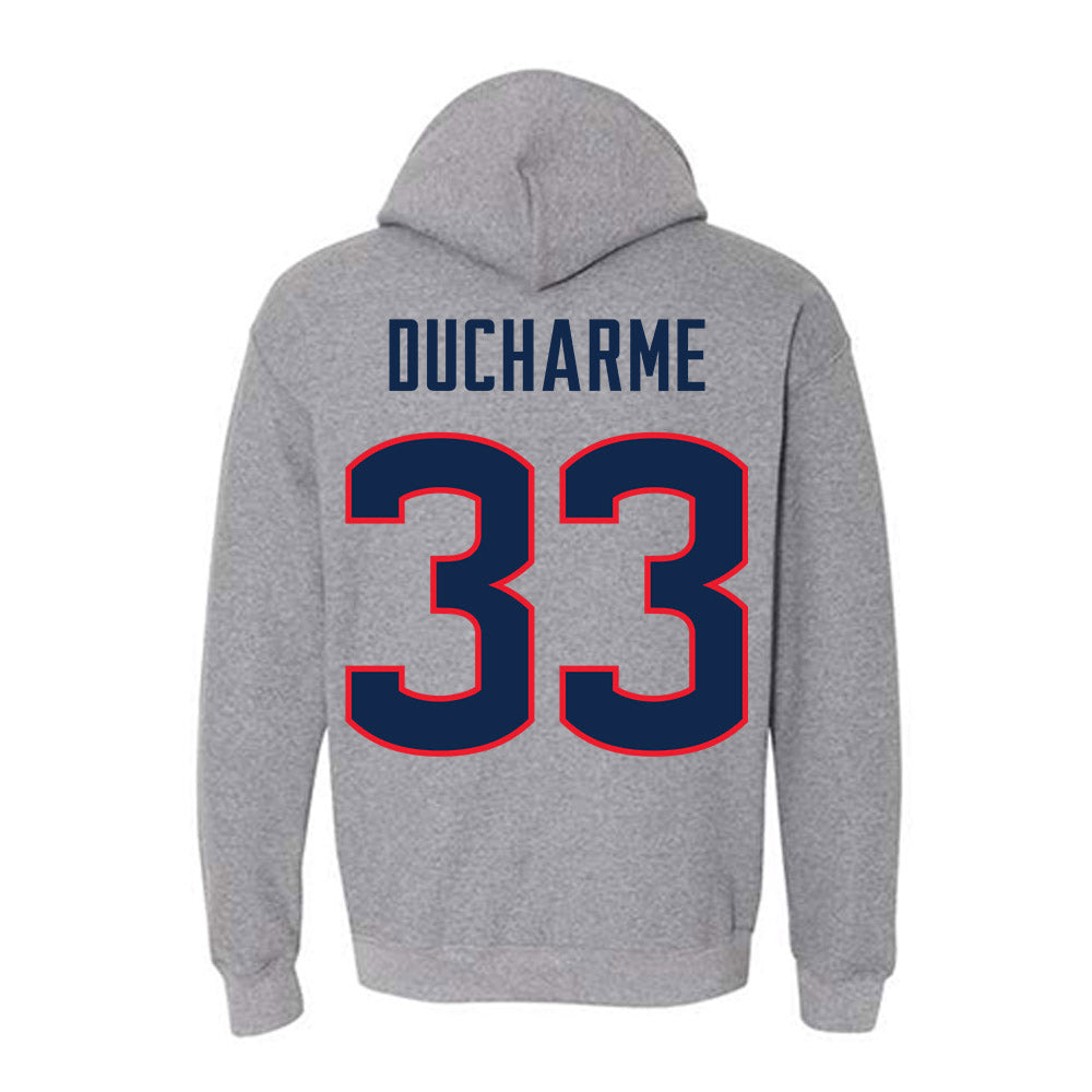 UConn - NCAA Women's Basketball : Caroline Ducharme - NCAA® March Madness® 2025 Shersey Hooded Sweatshirt-1