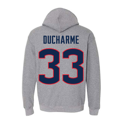 UConn - NCAA Women's Basketball : Caroline Ducharme - NCAA® March Madness® 2025 Shersey Hooded Sweatshirt-1