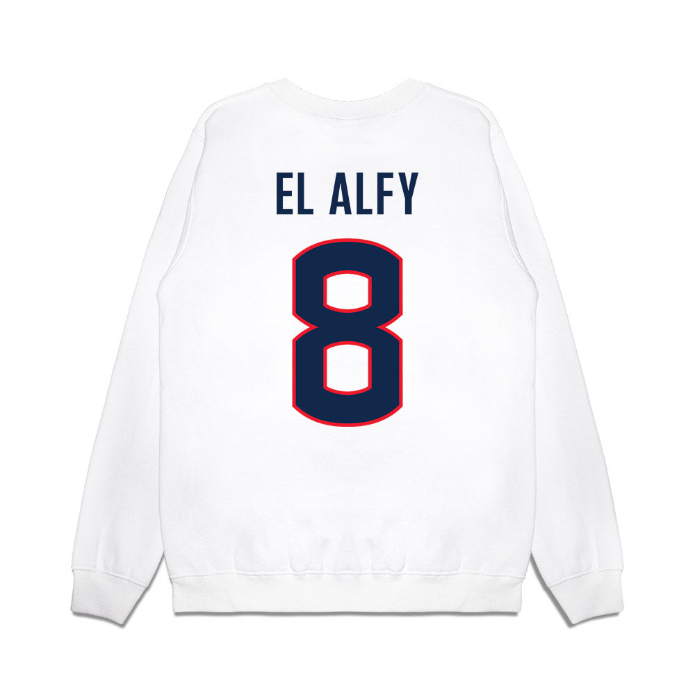 UConn - NCAA Women's Basketball : Jana El Alfy - NCAA® March Madness® 2025 Sweet Sixteen Premium Crewneck Sweatshirt-1