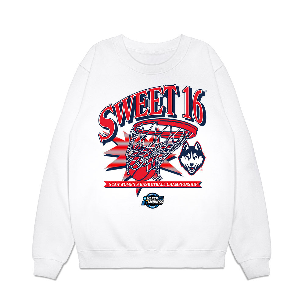 UConn - NCAA Women's Basketball : Ashlynn Shade - NCAA® March Madness® 2025 Sweet Sixteen Premium Crewneck Sweatshirt-0