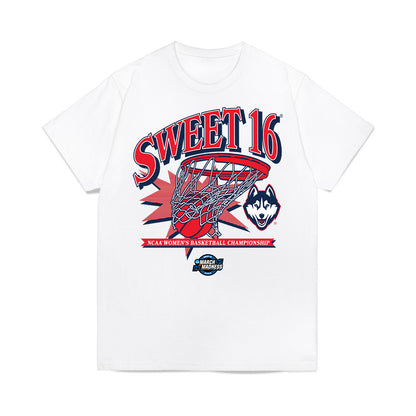 UConn - NCAA Women's Basketball : Ashlynn Shade - NCAA® March Madness® 2025 Sweet Sixteen Premium T-Shirt-0