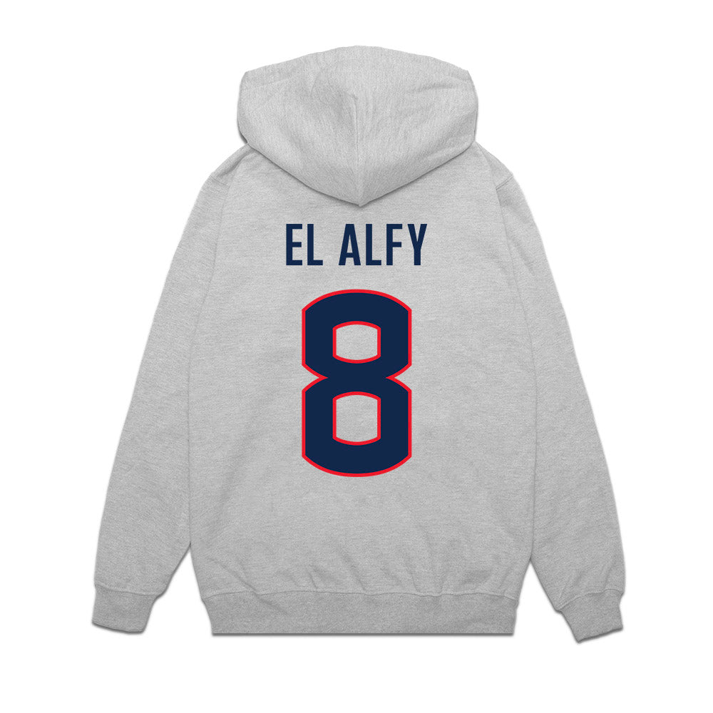UConn - NCAA Women's Basketball : Jana El Alfy - NCAA® March Madness® 2025 Final Four Premium Hooded Sweatshirt-1