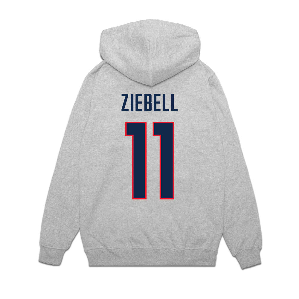 UConn - NCAA Women's Basketball : Allie Ziebell - NCAA® March Madness® 2025 Final Four Premium Hooded Sweatshirt-1