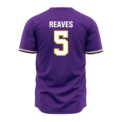 LSU - NCAA Baseball : Tanner Reaves - Purple Jersey-1