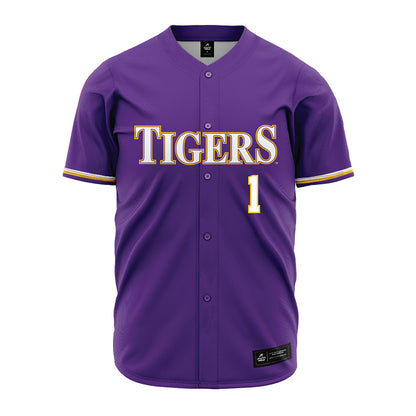 LSU - NCAA Baseball : Chris Stanfield - Purple Jersey-1
