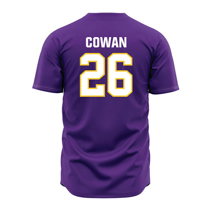 LSU - NCAA Baseball : Zac Cowan - Purple Jersey-1