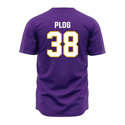 LSU - NCAA Baseball : Ethan Plog - Purple Jersey-1