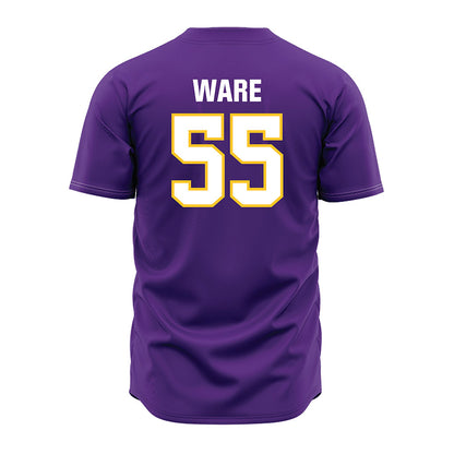 LSU - NCAA Baseball : Conner Ware - Purple Jersey-1