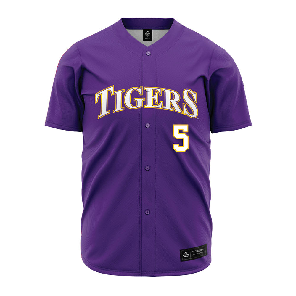 LSU - NCAA Baseball : Tanner Reaves - Purple Jersey-0