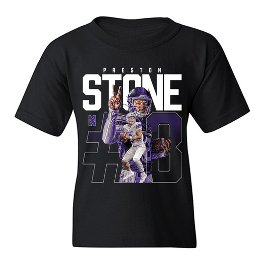 Northwestern - NCAA Football : Preston Stone - Collage Youth T-Shirt-0