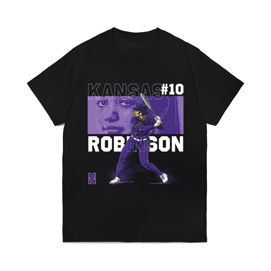 Northwestern - NCAA Softball : Kansas Robinson - Caricature Comfort Colors T-Shirt-0