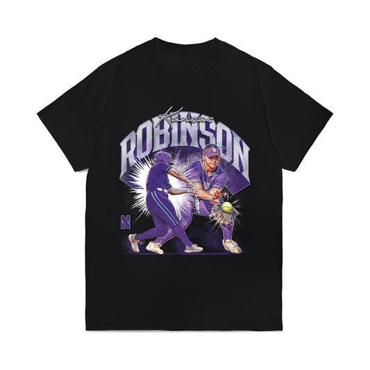 Northwestern - NCAA Softball : Kansas Robinson - Collage Comfort Colors T-Shirt-0